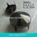 (#SR0201) decorative black metal prong studs for leather shoes